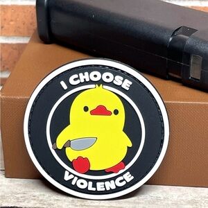 Tactical Morale Patch - PVC Duck Patch - Funny I Choose Violence Gun Patch
